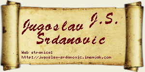 Jugoslav Srdanović vizit kartica
